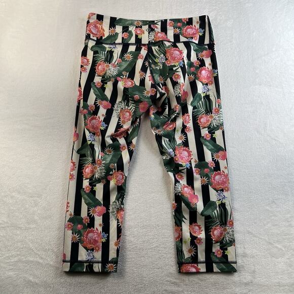 Lululemon Athletica 8 Wunder Under Crop Full-On Luxtreme Palm Play Floral Stripe - Picture 9 of 15